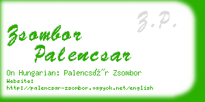 zsombor palencsar business card